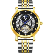 Steller Tourbillon With Dual tone Bracelet - YellowGold Black