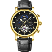 Phantom Tourbillon With Strap - YellowGold Black