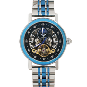 Steller Tourbillon With Dual tone Bracelet - Blue Black