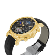 Phantom Tourbillon With Strap - YellowGold Black