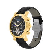 Phantom Tourbillon With Strap - YellowGold Black