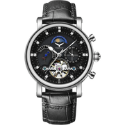 Phantom Tourbillon With Strap - Silver Black