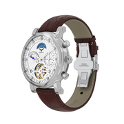 Phantom Tourbillon With Strap - Silver White